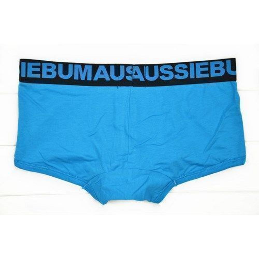 Мужские трусы хипсы синие с черной резинкой Aussiebum