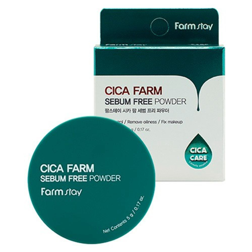 Матирующая рассыпчатая пудра с центеллой Farmstay Cica Farm Sebum Free Powder 5г