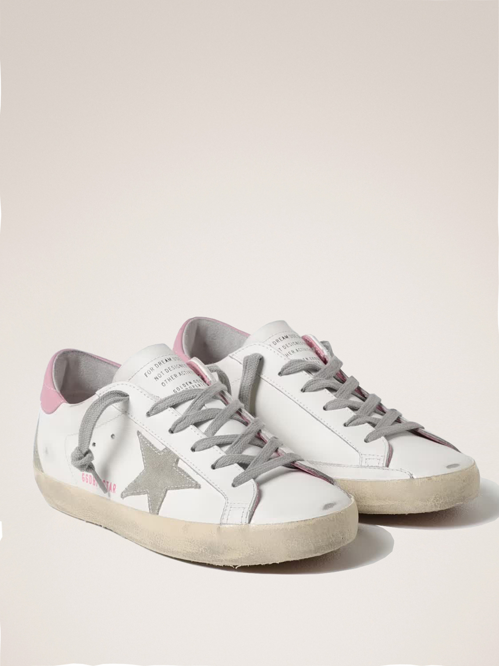 Super Star with suede star and pink heel tab