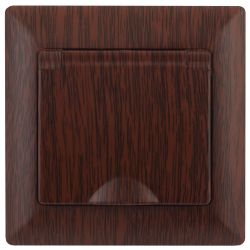 Розетка Intro Solo 4-203-10 с заземлением 2P+E Schuko с крышкой 16А-250В IP20 СУ венге