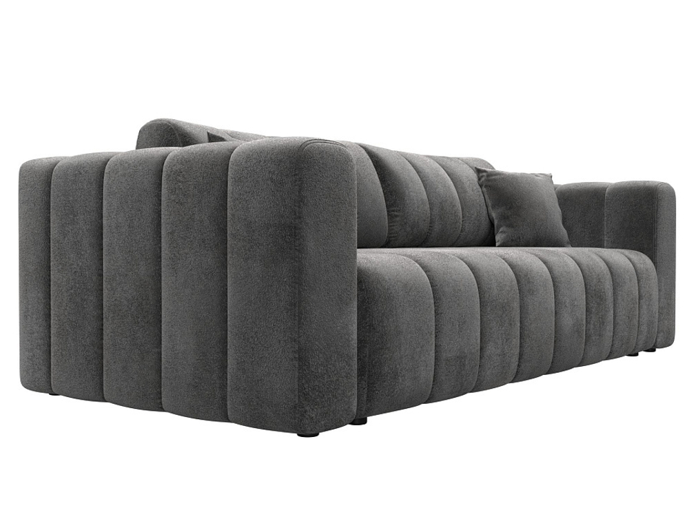 Диван прямой Лига-062 НПБ ВЕЛЮР TOWER 10 серый