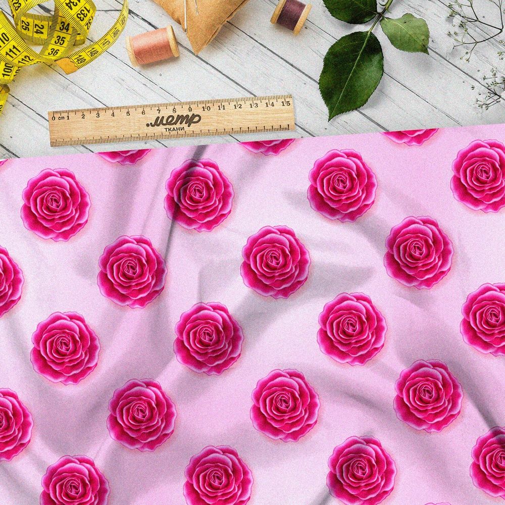 Ткань барби розовые розы