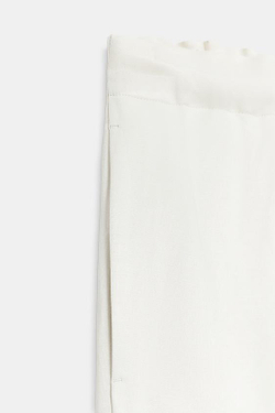 ZARA ШОРТЫ В ПИЖАМНОМ СТИЛЕ — ZW COLLECTION, ЭКРЮ