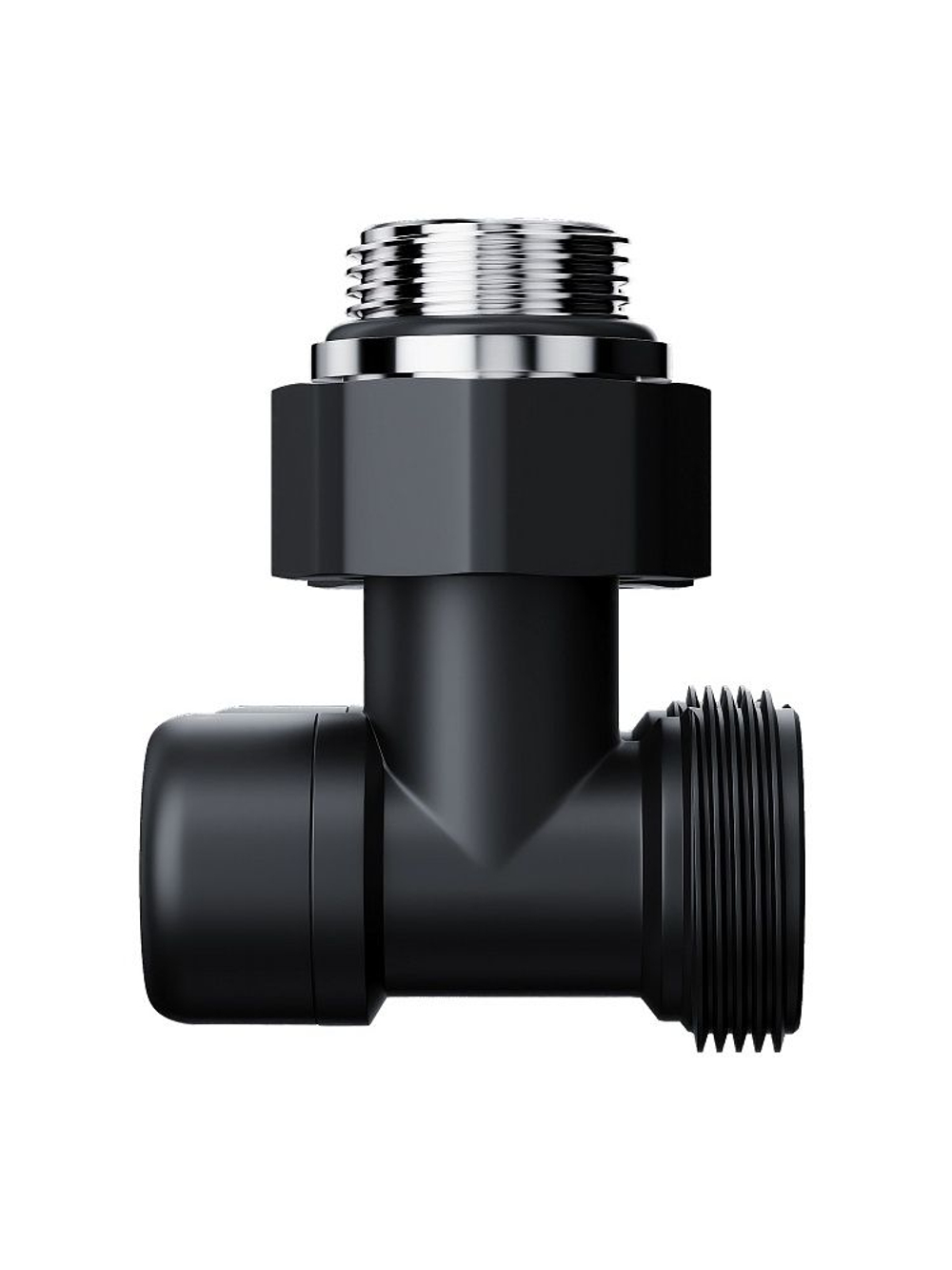 Узел нижнего подключения Royal Thermo Design угловой 1/2"х3/4" EK евроконус (черный)