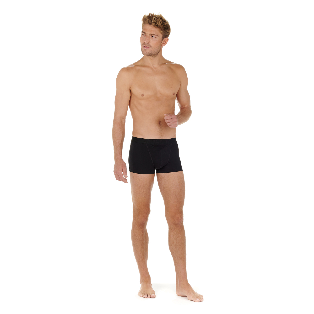 Мужские трусы боксеры набор из 2-х штук (черные, черные с принтом) HOM JOAN #2 Boxer Briefs HO1 2p 402660_40D042
