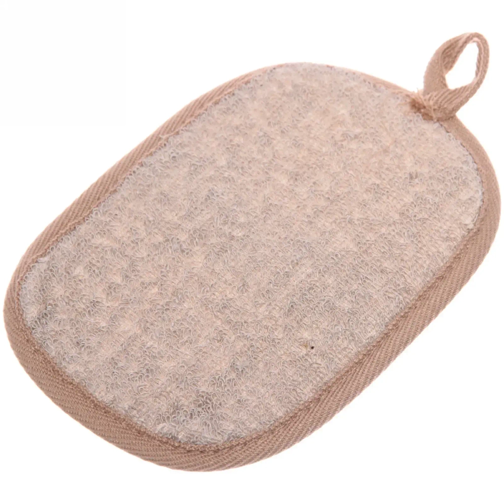 Мочалка для лица и тела «Ultramarine - Каскада», массажная, цвет бежевый, 12*17см