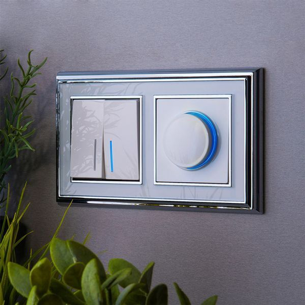 WL17-Frame-02/ Рамка на 2 поста (бронза/черный)