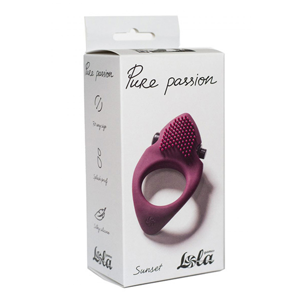 Бордовое эрекционное виброкольцо 3см Lola Games Pure Passion Sunset 1302-02lola