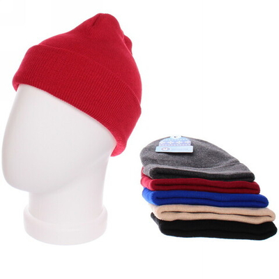 Шапка зимняя унисекс «Ультрамарин Binnie», двойной вязанный слой, микс 6-8 цветов, р. 58