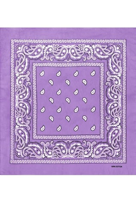 Бандана лиловая пейсли огурцы