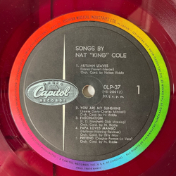 Винтажная виниловая пластинка LP Nat King Cole, Songs By Nat King Cole (Япония 1959) (Красный Винил) 10 дюймов