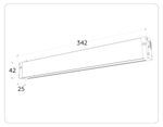 GL1272 BK черный IP20 15W 3000K-6400K 220V 120° 342*25*42 (Без ПДУ)