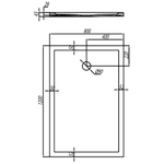 Душевой поддон AQUATON Калифорния 120х80