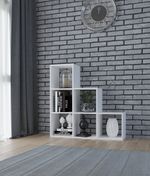 Стеллаж СТ3.2.1 (6 ячеек) горка 3-2-1 белый