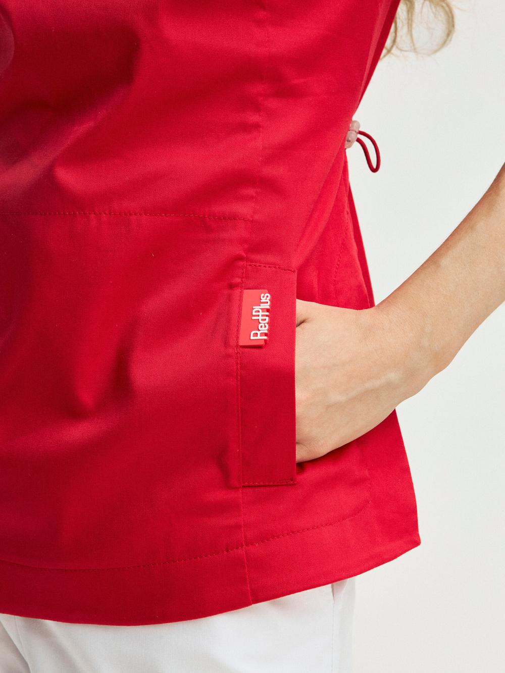 Топ медицинский женский Ньюлук, красный хлопок