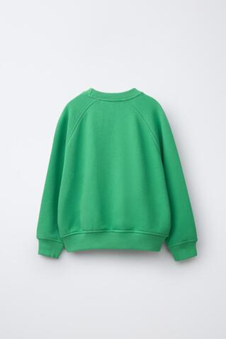 ZARA ТОЛСТОВКА С РУКАВАМИ РЕГЛАН, ЗЕЛЕНЫЙ