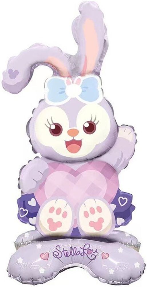 К Шар 3D (24''/61 см) Фигура на подставке, Зайка ВОЗДУХ