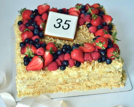 Торт Наполеон квадратный