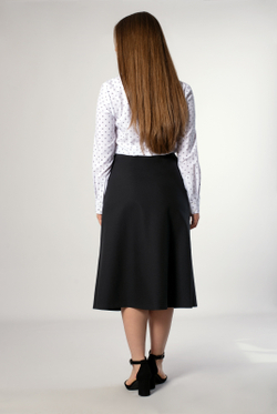 Расклешенная юбка 4147АПА, чёрный #369Чёр014147АПА