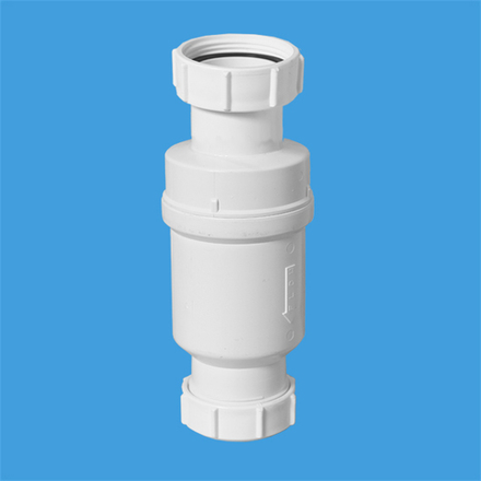 McAlpine Клапан самозакрывающийся сливной ("сухой" сифон) вход 1 1/2" ВР, выход компрессионный Ду=40мм (под воронку)