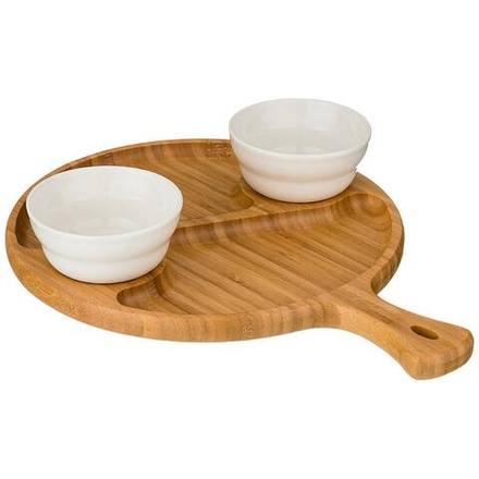 БЛЮДО СЕРВИРОВОЧНОЕ LEFARD "NATIVE" 34*25,5*2 СМ + 2 РОЗЕТКИ (КОР=8ШТ.)