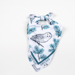 Шейный платок «Совушки», 70×70 см