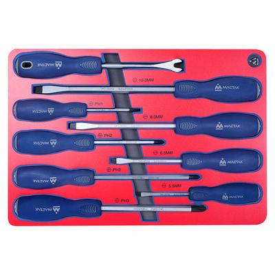 МАСТАК (5-4009D) Набор отверток силовых, ложемент, 9 предметов
