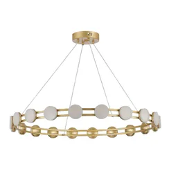 SL6610.203.20 Светильник подвесной ST-Luce золотистый/белый LED 1*40W 4000K MONRO