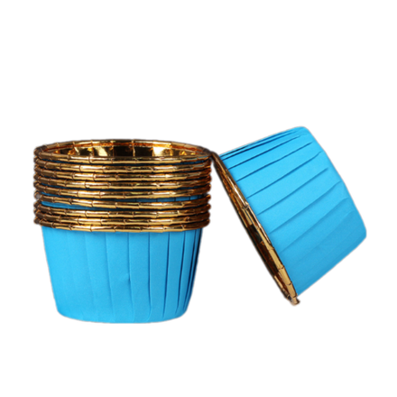 Капсулы ламинированные металлик 50*40мм (голубо-золотые)