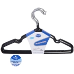 Плечики металлические нескользящие с полимерным покрытием 10шт «ТАРТИТАН», цвет чёрный, 30см (Селфи)✦