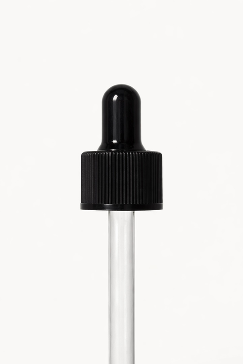 Пипетка черная ребристая 20/410
