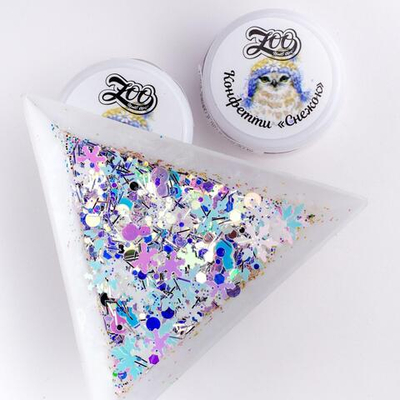 Zoo Nail Art Конфетти "Снежок" 1 г