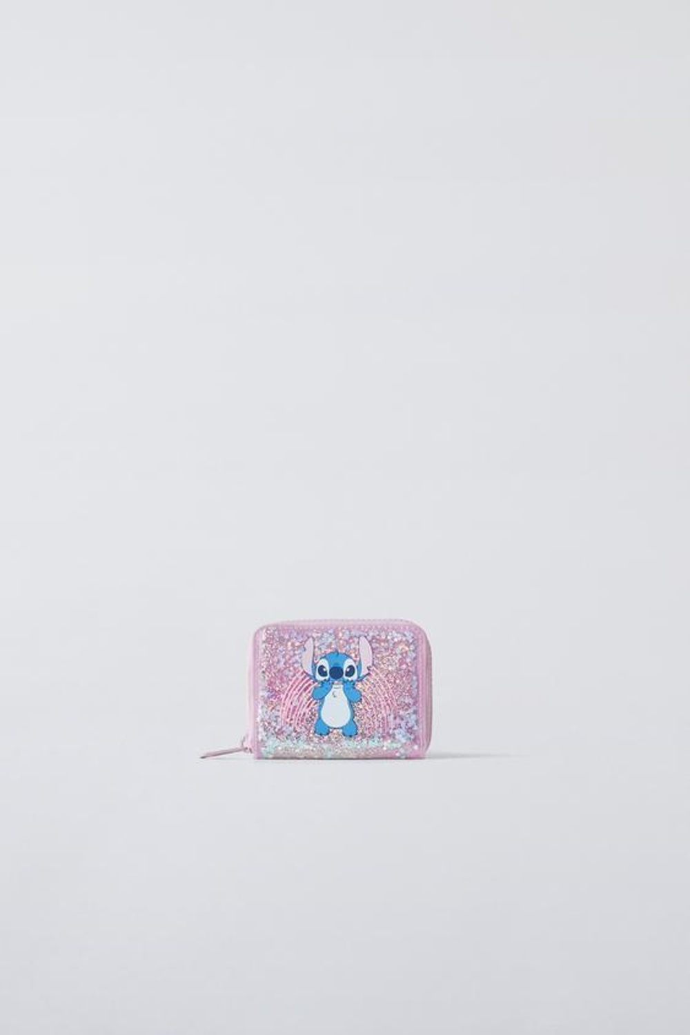 ZARA ВИНИЛОВЫЙ КОШЕЛЕК «ЛИЛО И СТИЧ» © DISNEY, РОЗОВЫЙ