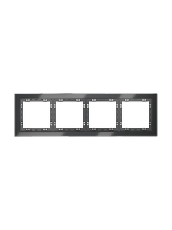 Рамка 4-м S70 стеклян. графит Voltum VLS110407
