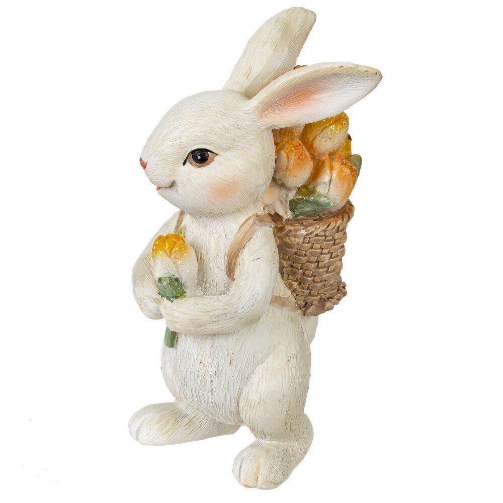 GAEM Фигурка декоративная "Заяц с корзиной", L5 W7 H10 см