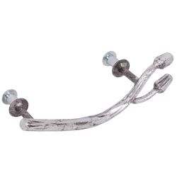 Ручка мебельная скоба Орхидея правая Античное серебро