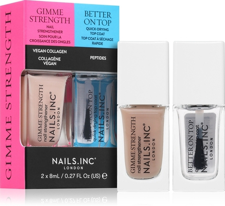 Nails Inc. Gimme Strength & Better On Top - набор лаков для ногтей,