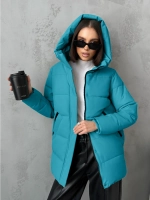 Куртка весенняя удлиненная с капюшоном