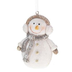 GAEM Фигурка декоративная подвесная "Снеговик", L7 W3,5 H9 см, 2в.