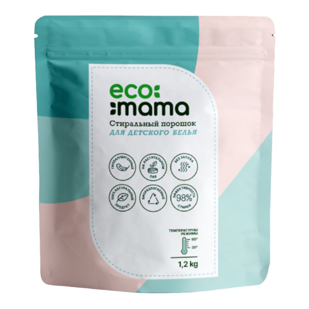 Стиральный порошок для детского белья, 1,2 кг (EcoMama) Стиральный порошок для детского белья, 1,2 кг (EcoMama)