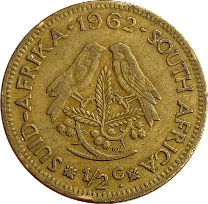 1/2 цента 1962 ЮАР