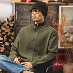 Американский ретро-кардиган из плотной ткани, мужской весенне-осенний новый свободный,полугольф, вязаный жакет для мужчин на осень и зиму