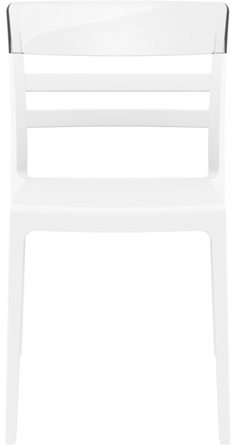 Стул пластиковый Siesta Contract Mone, белый, прозрачный