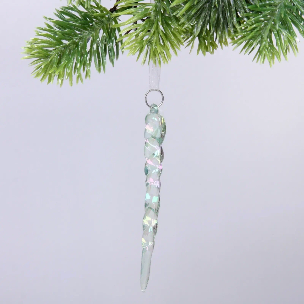 Подвеска «Морозная сосулька» 13 см, Зелёный