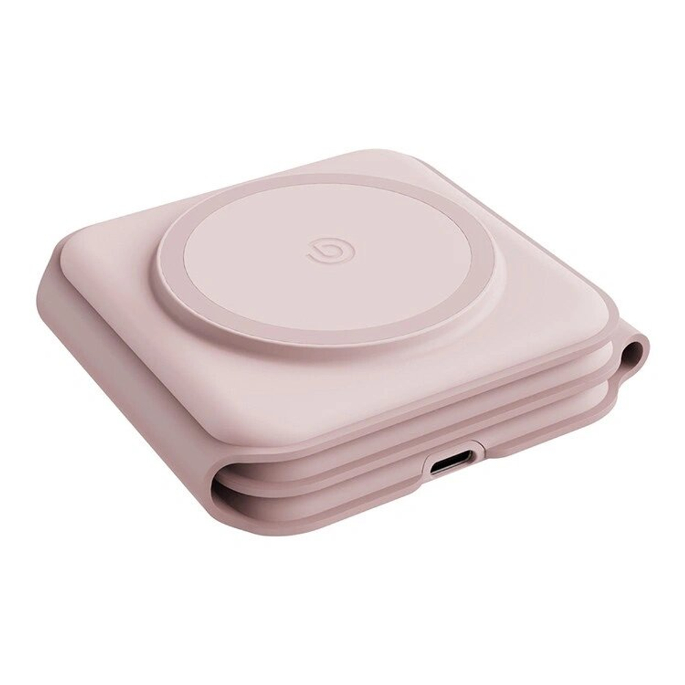 Беспроводное зарядное устройство EnergEA Bazic GoMag Trio PLUS magnetic wireless foldable 15W, Pink (GM-TRIOPLUS-PNK)