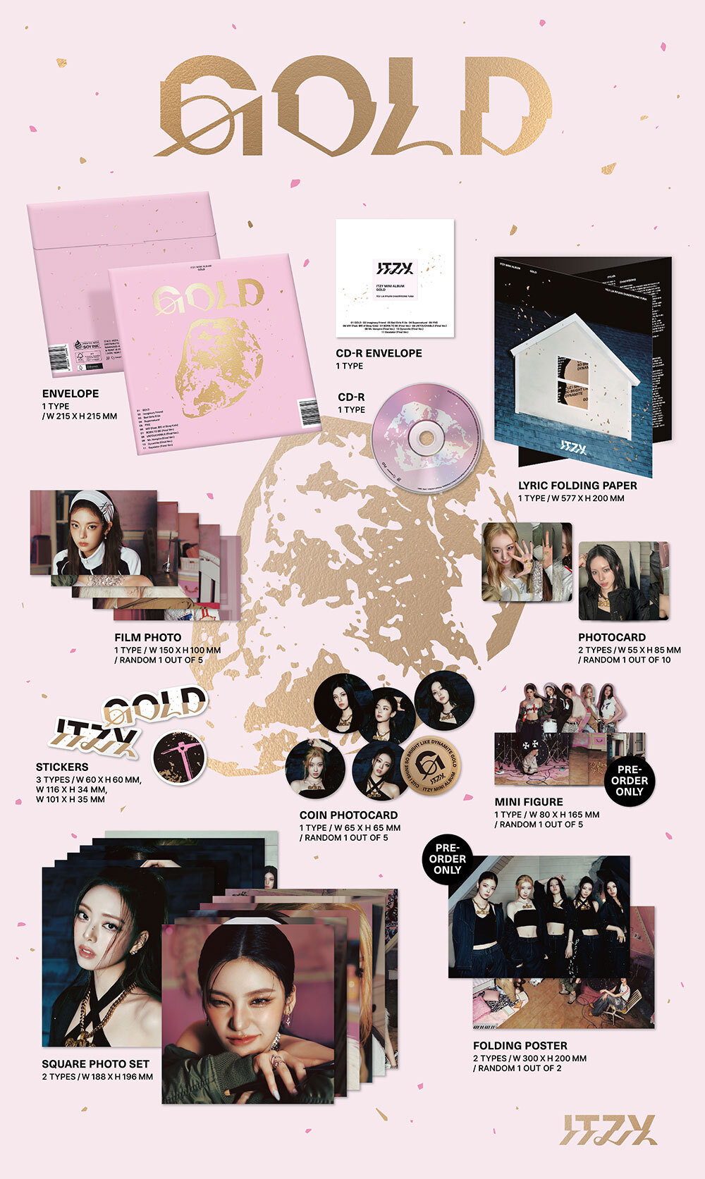 Альбом ITZY - GOLD (Special Edition GOLD Ver.)