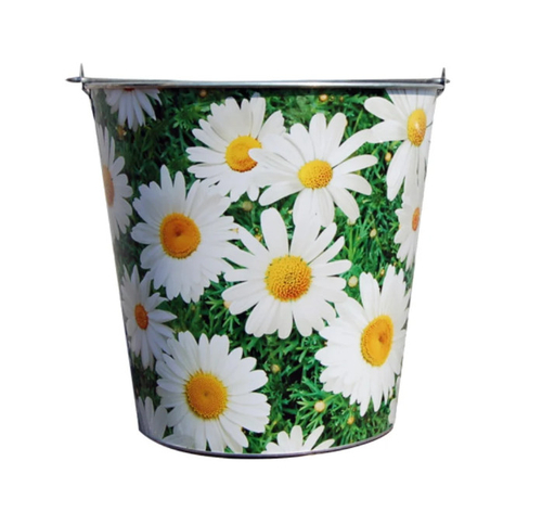 Ведро оцинкованное зеленая ромашка 5л (10шт/уп)