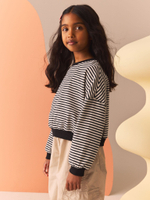 Толстовка укороченная для девочки Next N90-183, Черный, Белый