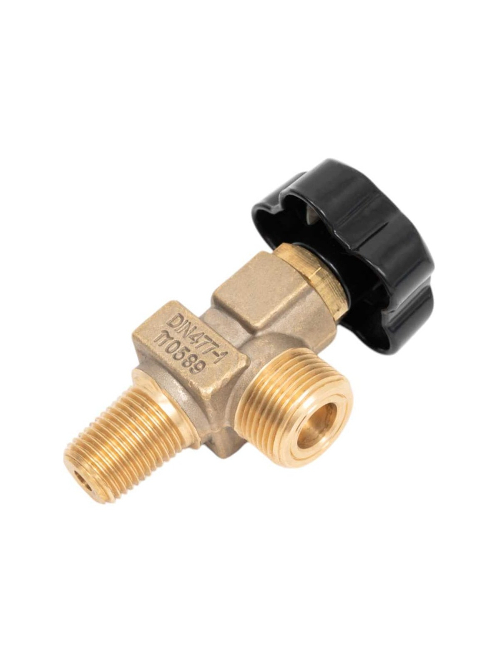 Вентиль для баллонов ВК-2 Gigant (кислород/азот/аргон/гелий/углекислота; латунь; подключение W19.2; выход G3/4) GT-107GS