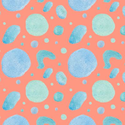 Абстрактный бесшовный паттерн на оранжевом